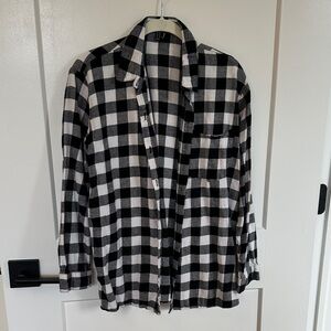 Black and White Checkered Men's Shirt